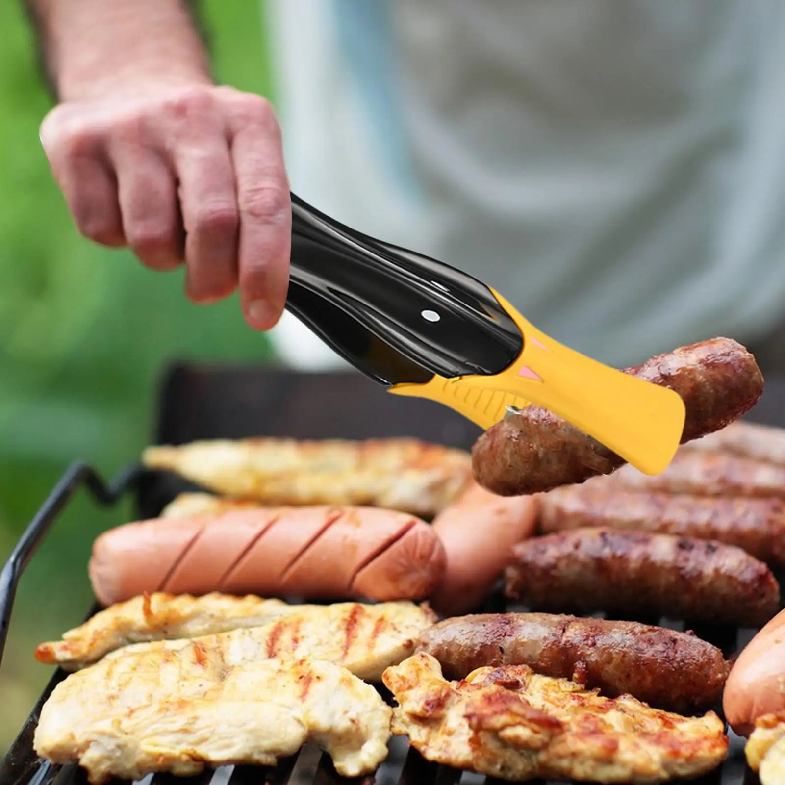 Creative duckbill silicone clip kitchen food clip commercial high temperature resistant barbecue tool kitchen tongs for cooking Qme