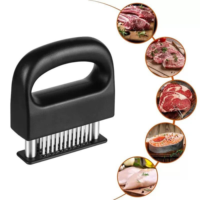 1PCS 48-pin Meat Tenderizer Stainless Steel Steak Tenderizer Kitchen Tools BBQ Beef Floss Needles Meat Stick Meat Patty Maker Qme 1PCS Meat Tenderizer