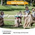 Reusable Jute Bags for Gardening Planting Food Storage Jute Woven Bags Outdoor Gardeb Lawn Field Day Games Props Qme E