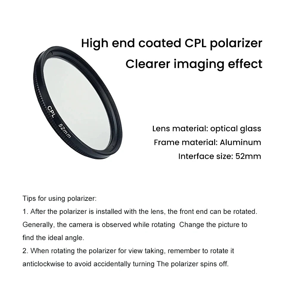 120 LED Reduce Reflected Fill Light Of Tattoos With 52mm Cpl For Cellphone Lens Circular Polarizing Filter Compatible Any Phone Qme