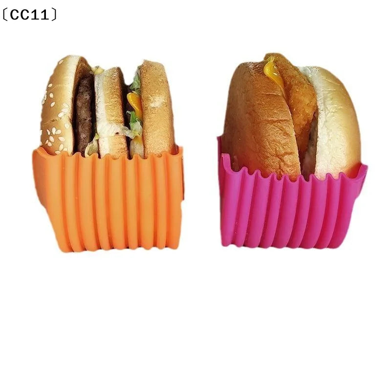 Reusable Burger Rack Useful Gadgets Silicone Frame Tool Holder Shelf Qme