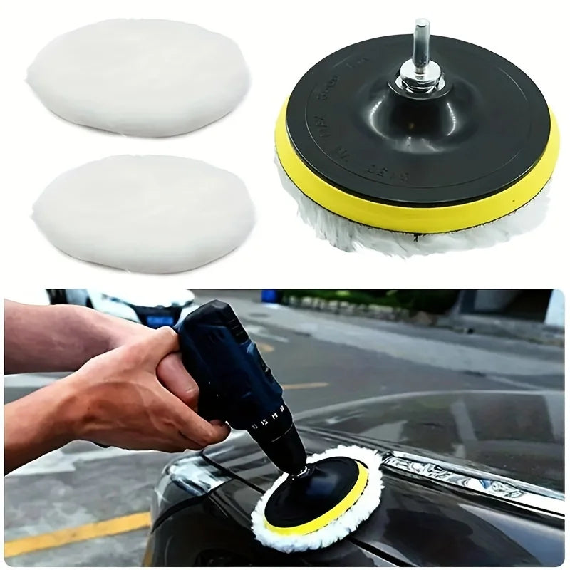 6-Piece Industrial Polishing Kit Polishing Pad Car Waxing Sponge Disc Car Paint Care Car Gadgets Qme