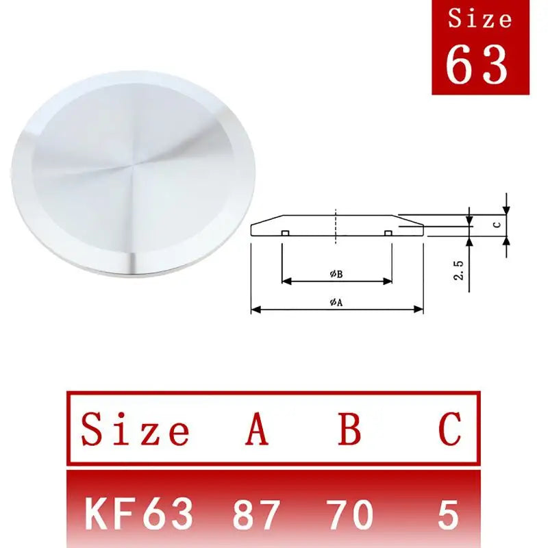 KF10 KF16 KF25 KF40 KF50 KF63 Vacuum End Cap SUS 304 Stainless Steel Sanitary Pipe Fitting Beer Brewing Ferrule Qme KF63