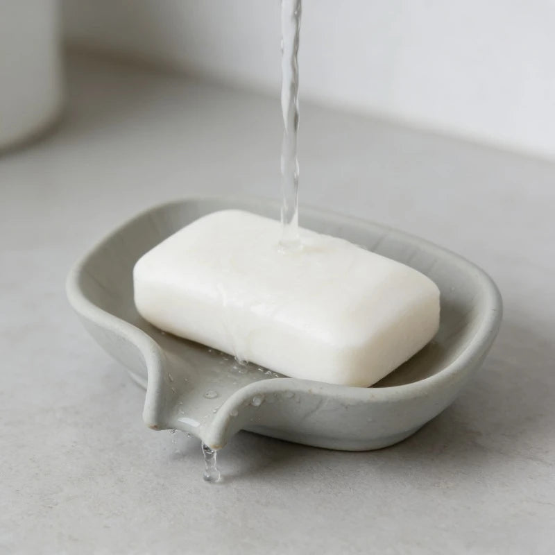 Minimalist Rectangular Soap Dish Drainage Holes Modern Bathroom Qme