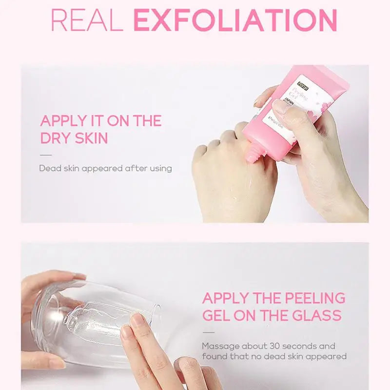 Face Peeling Gel Cherry Blossom Deep Cleansing Gel Facial Scrub Dead Skin Remover Skin Brightening Gel Facial Peel Face Qme