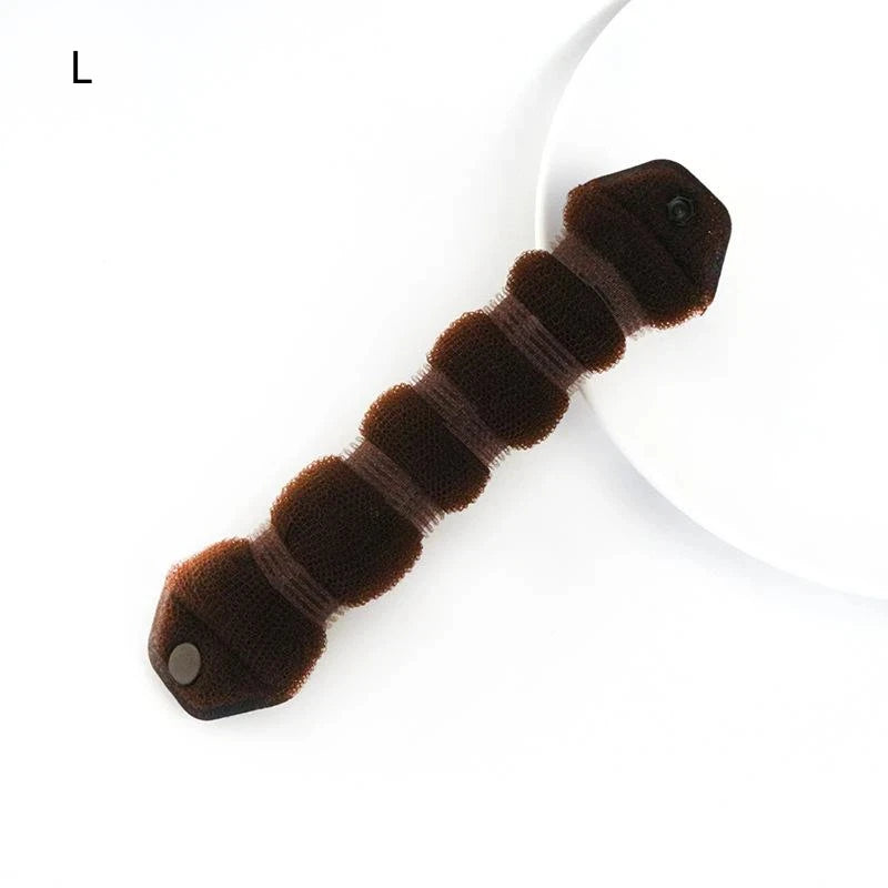 Magic Hair Bun Maker Donut Bagel Tool Easy Quick Hairstyling Reusable Qme L Brown