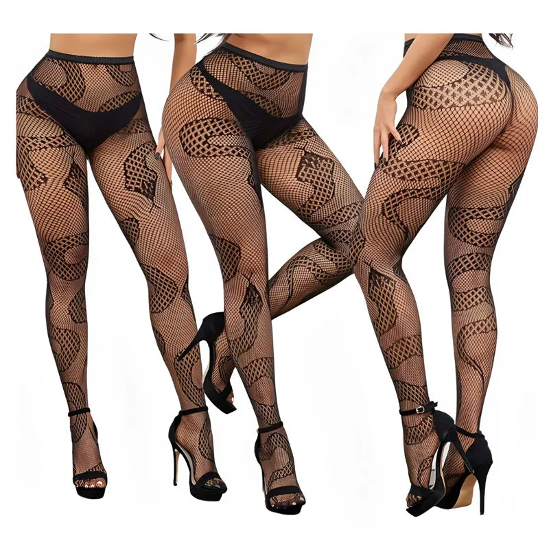 Women Sexy Fish Net Pantyhose Cosplay JK Gothic Fishnet Tights Stars Qme A7 One Size