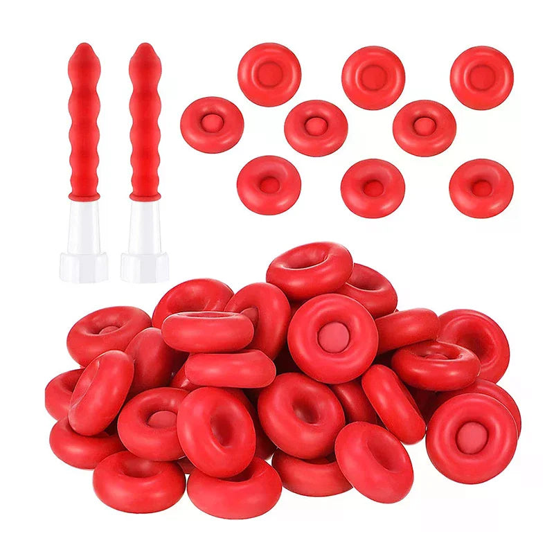 10/20/50pcs Caulk Cap Glass Glue Tip Sealing Cap Barrel Glue Mouth Protective Cover Red Caulk Saving Cap Nozzles Cap Qme