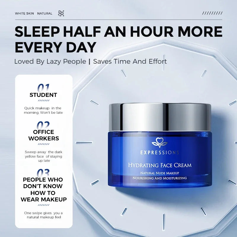 EXPRESSIONS Hydrating Tone-up Face Cream Niacinamide Brightening Qme