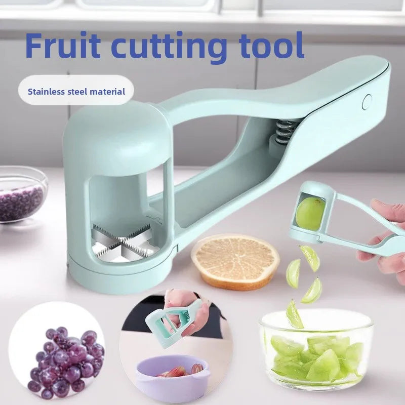 Safe Fruit Cutting Gadget Lightweight Cherry Tomato Grape Splitter Practical Kitchen Tool for Kids Daily Fresh Fruit Use Qme