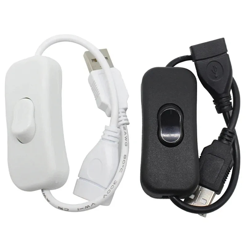 4PCS Car DVR Power Cable with Switch USB 2.0 Male to Female Extension Cord On-line Switch Qme