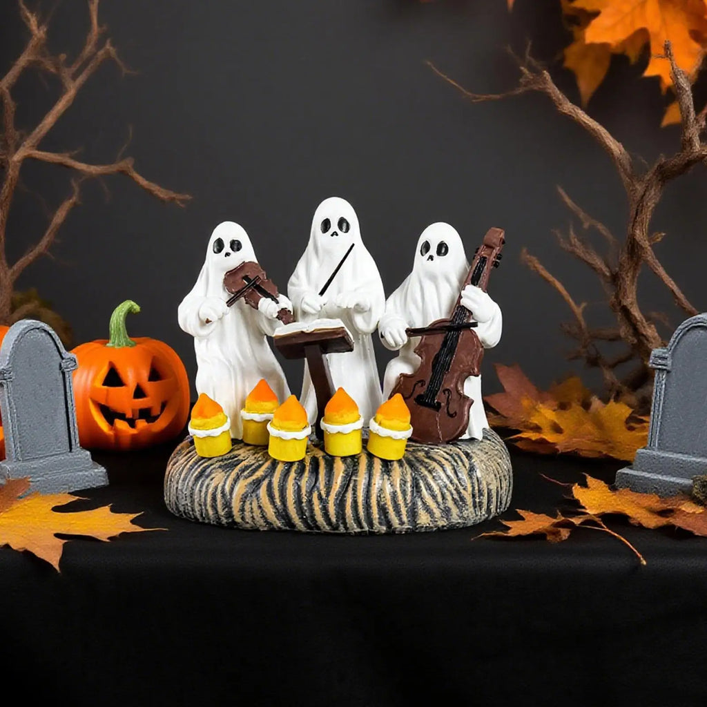 Halloween Ghost Statue Figurines Decor Festive Seasonal Spooky Desk Qme