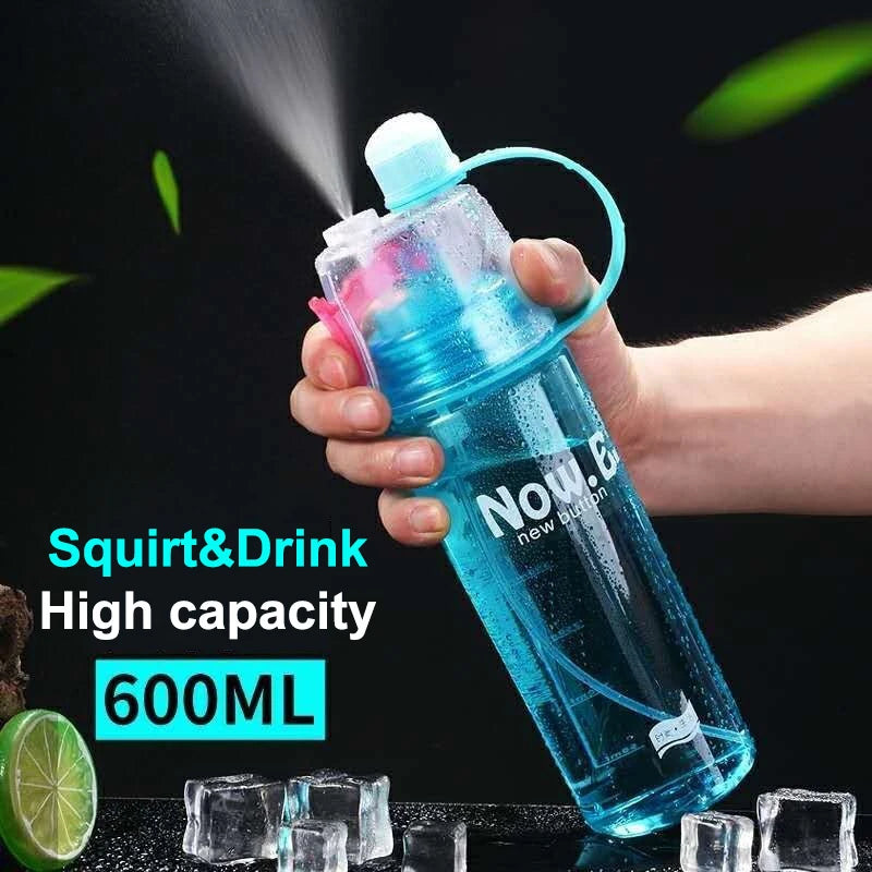 Sports Water Bottle Spray Cup Outdoor Portable Kettles Jug Large Qme