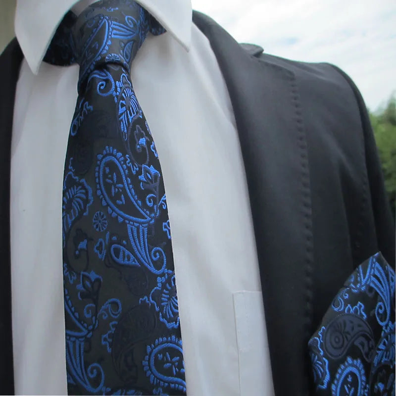 Fashion Men's Classic Paisley Ties Hanky Wedding Business Neckties Qme rt-12