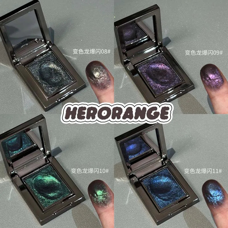 Metallic Glitter Pearlescent Eyeshadow Cream Chameleon Sparkling Mashed Potato EyeShadow Shimmer Brightening Highlighter Qme