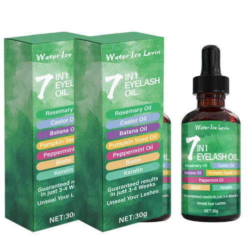 7 in 1 Eyelash Mask & Oil with Bee Venom & Collagen for Growth & Nourishment - Results in 3-4 Weeks, Rosemary & Castor Oils. Qme black 30g