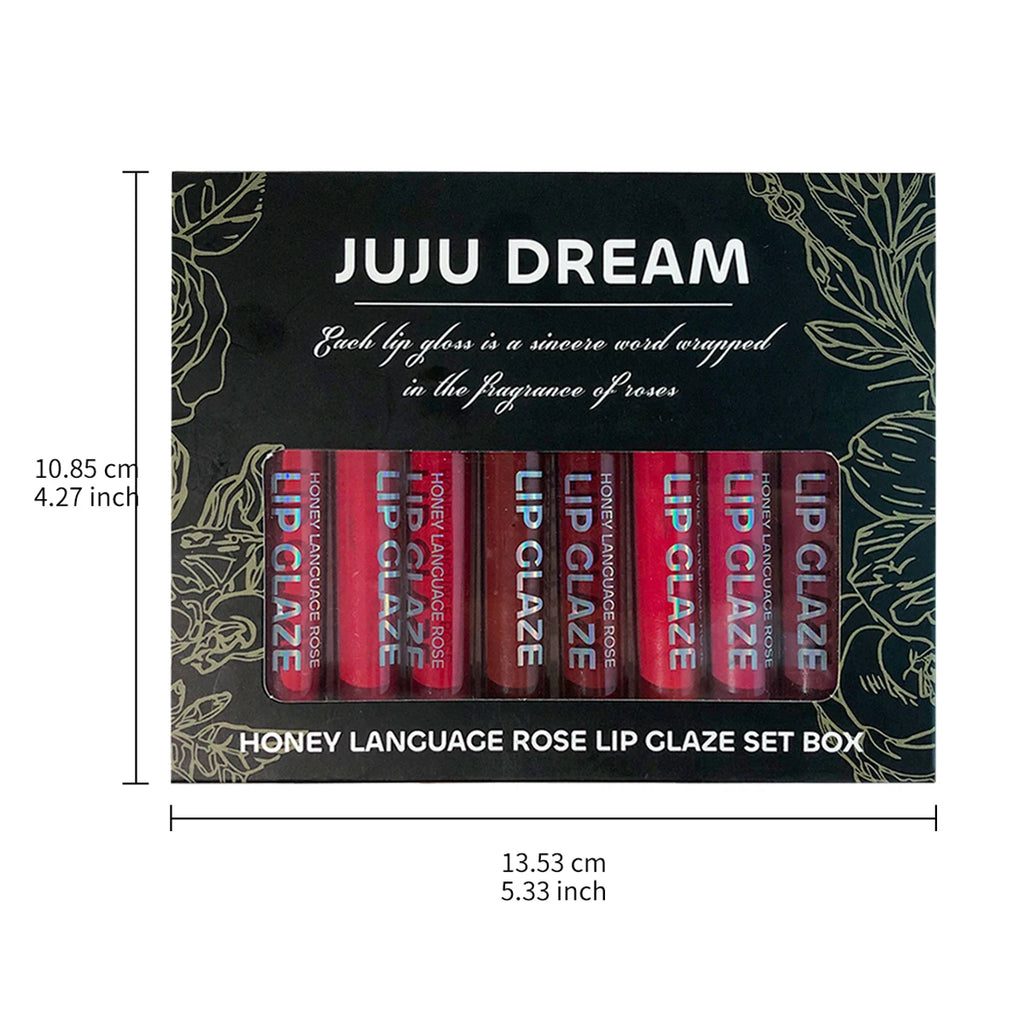 10 pcs/set Nude Lip Gloss Matte Velvet Lipstick - Matte Finish & Long-Lasting，Velvet Lip Gloss Gift Box, Halloween Stage Makeup Qme