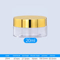 Travel Face Cream Jar Empty Plastic Cosmetic Makeup Bottle Qme 20ml Gold