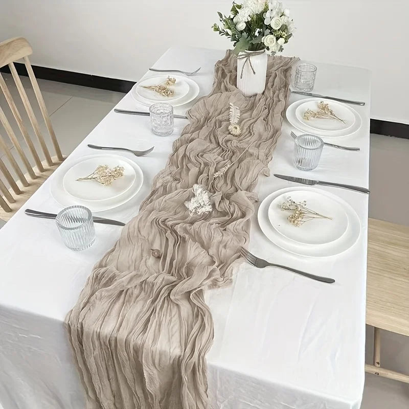 Party Crinkle Cloth Decorated Barry Yarn Fried Dough Twists Table Flag Qme Champagne Other