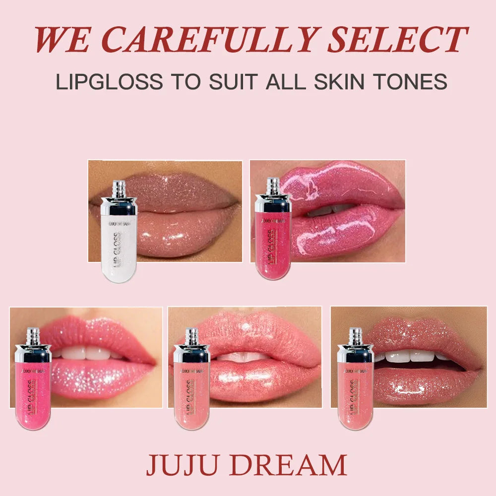 JUJU DREAM Moisturizing Mirror Lip Gloss Watery Glassy Glaze Long Qme
