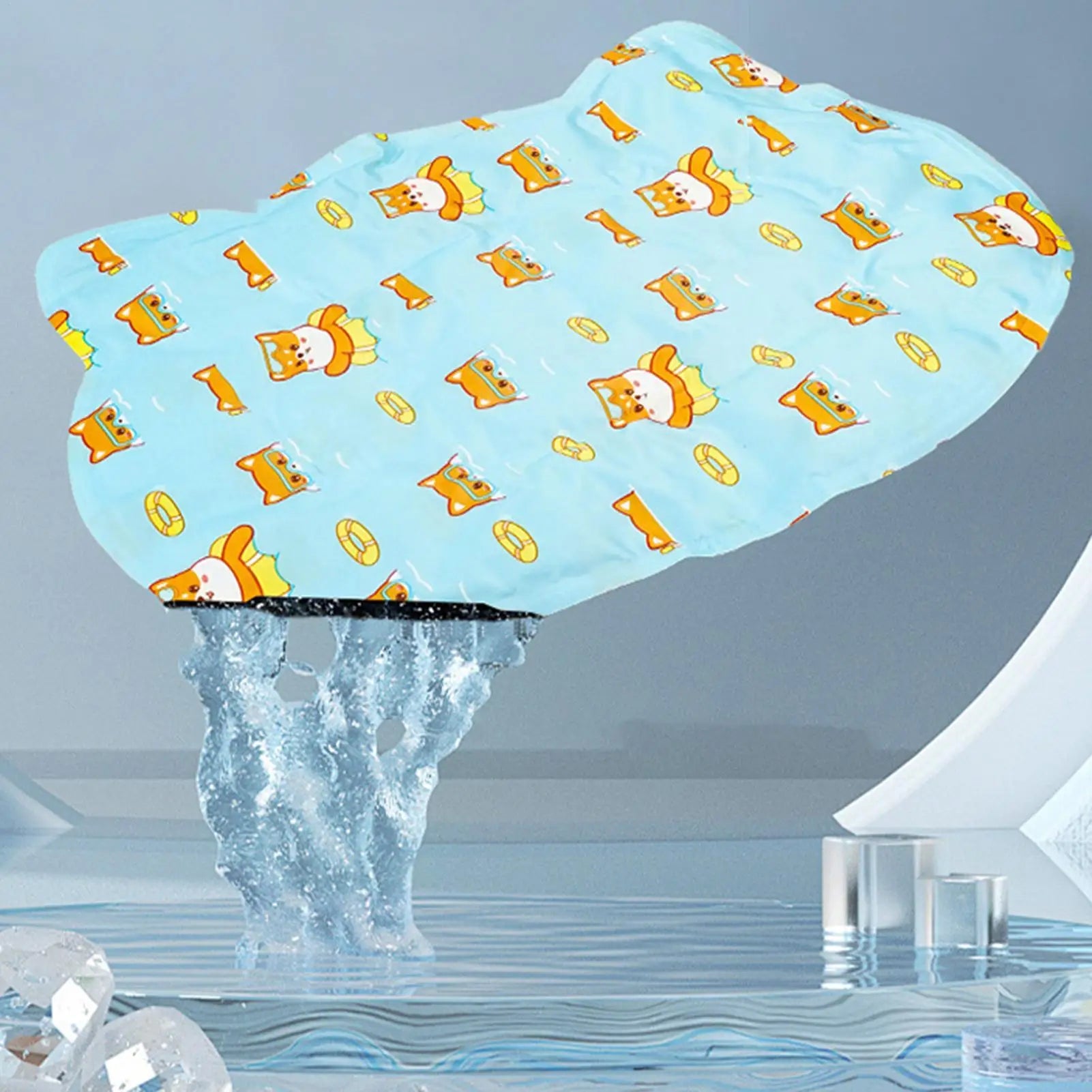 Cat Cooling Mat Dog Summer Heat Relief Pad Gel Cooling Mat for Indoor Living Room Bedroom Windowsill Road Trip Vacation Travel Qme