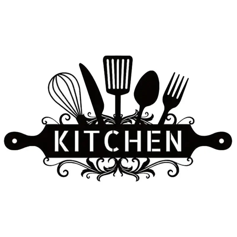 Kitchen Signs Wall Decor Rustic Black Country Farmhouse Decoration Qme