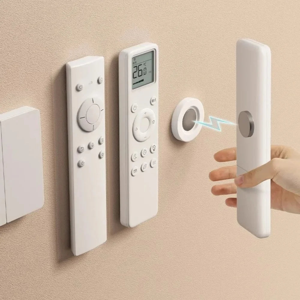 12/1PCS No Drill Magnetic Remote Control Holder Silicone Wall Mount Organizer Self Adhesive Multipurpose Storage For Home Office Qme