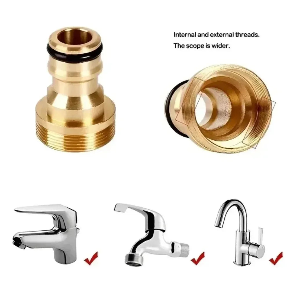 1/2Pcs Universal Kitchen Faucet Adapter M22 M24 Thread Hose Water Tube Adaptor Garden Quick Connector Garden Watering Toolss Qme