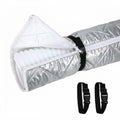 New Universal Straps Air Conditioner Hose Waterproof Cover with 2 Buckle Straps Hose Insulation Cover Heat Insulation Protective Qme Silver Zipper
