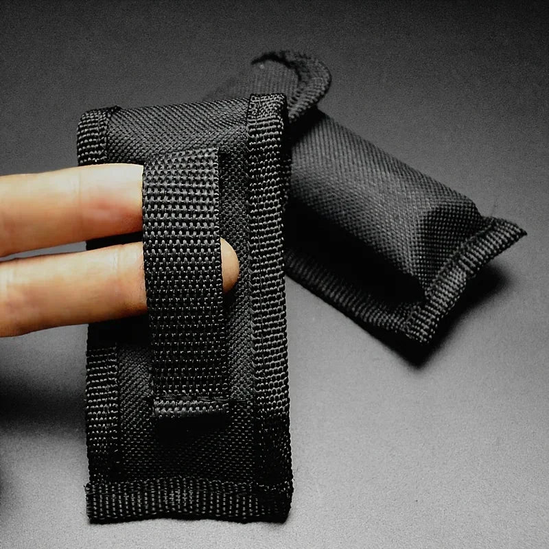 Durable Nylon Folding Knife Sheath - Double-Layer Oxford Cloth Storage Pouch for Shockproof Multi-Tool Organizer Qme