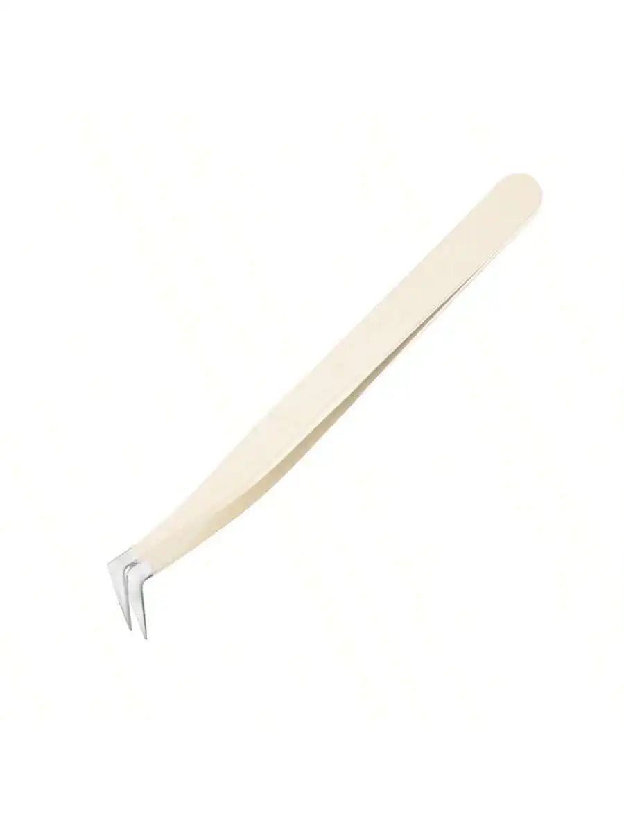 Stainless Steel High-precision Grafting False Eyelash Tweezers Qme Flat-head clip
