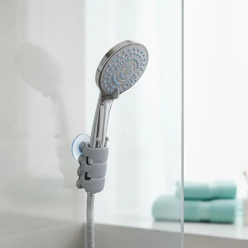 Movable Shower Head Holder Suction Cup Adjustable Reusable Silicone Qme