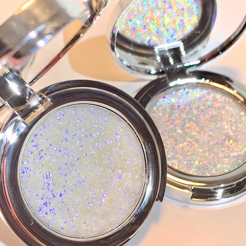 Monochrome Highlighter Palette Polarized Glitter Eye Shadow Powder Makeup Face Body Shimmer Shine High Light Iluminador Cosmetic Qme