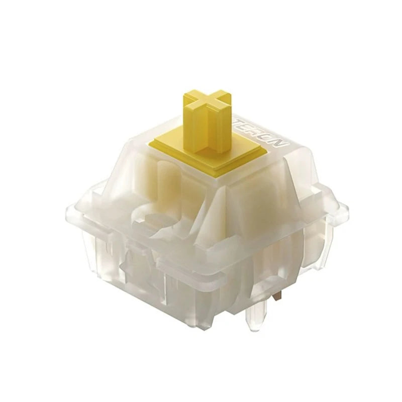 GATERON Milky Yellow Red Pro Switches Milky Yellow Pro Red Linear Lubed Switch SMD RGB Mx Switch for Mechanical Keyboard 5 Pins Qme