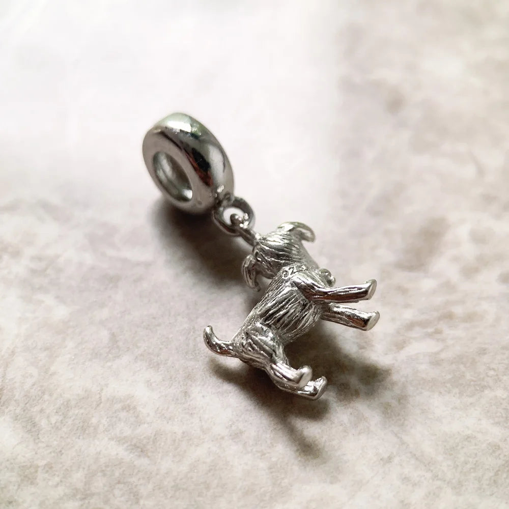 Winter Brand New Fashion Small Dog Charm 925 Sterling Silver Pure Cute Pendant Women Men Jewelry Gifts Qme