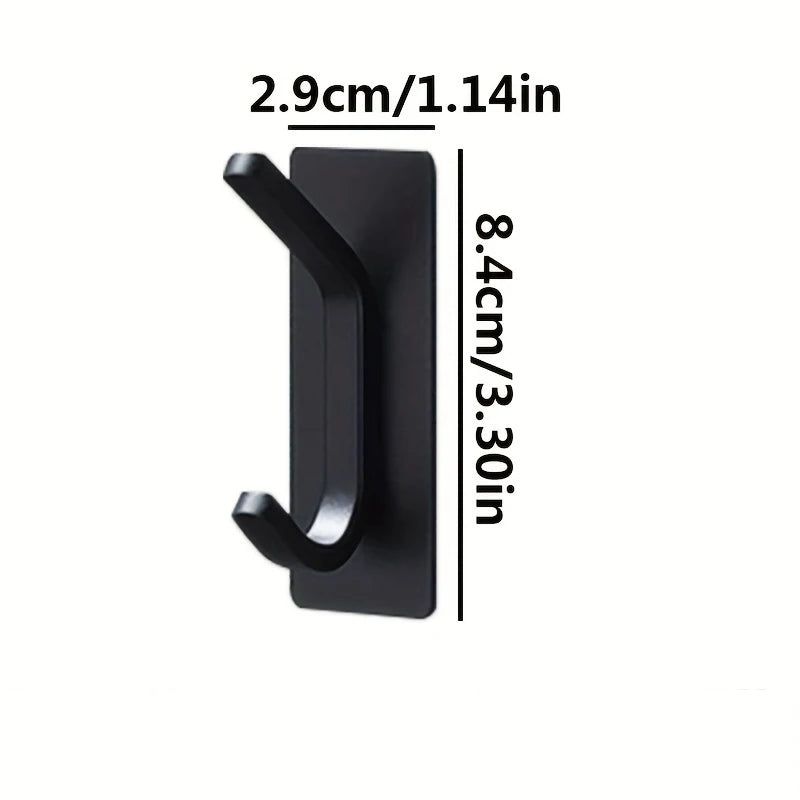 4 stainless steel non perforated wall mounted hooks for household use Qme