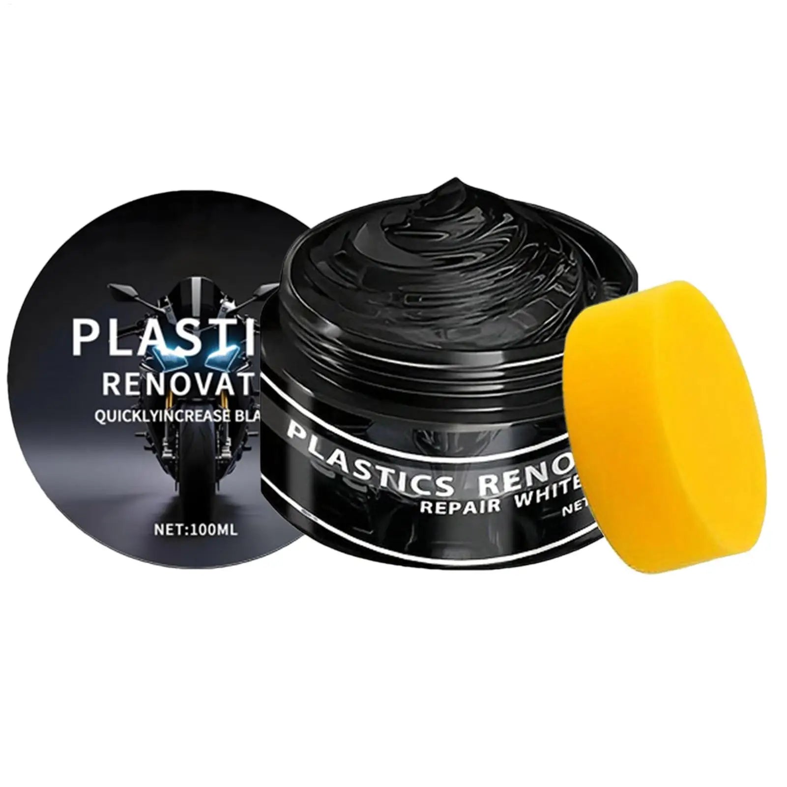 Auto Trim Restorer Car Scratch Repair Paste 100ML Anti-UV Quick-Drying Rubber Repair Wax Fade-Resistant Renovation Solution Qme