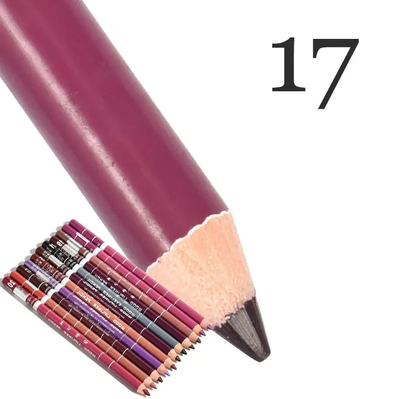 28-Colors Waterproof Lip Liner Matte Nuede Red Long Lasting Makeup Pens Non-stick Cup Lipstick Women Party Makeup Lip Cosmetics Qme 17