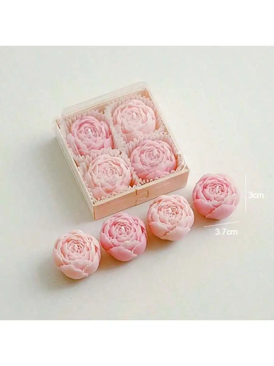 Hand Made Rose Fragrance Scented Candles Bouquet Home Decoration Qme Pink