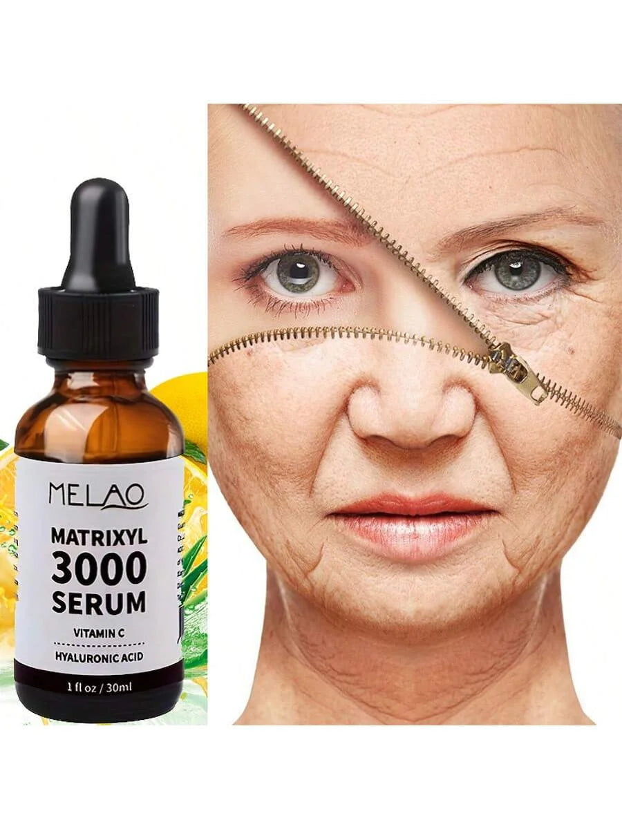MELAO Matrixyl 3000 Serum: Anti-Aging Face Serum for Wrinkles & Deep Hydration, Boosts Collagen, Visibly Lifts & Firms Skin Qme