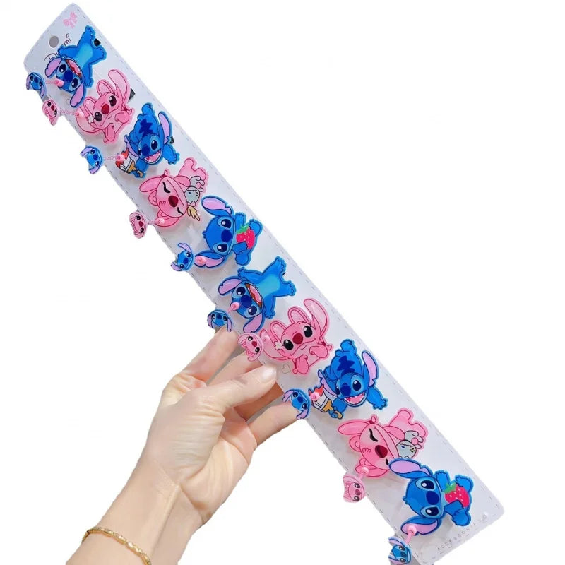 Cute “Stitch” Cartoon Acrylic Hair Clip Student Hair Accessories: Hair Ties, Elastic Bands, and Hair Bands Qme