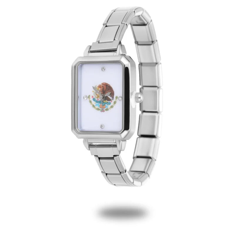 2026 Y2K Printed Pattern Dial Women's Stainless Steel Simple Square Watch Bracelet For Party Friend Wife Birthday Jewelry Gifts Qme S 22