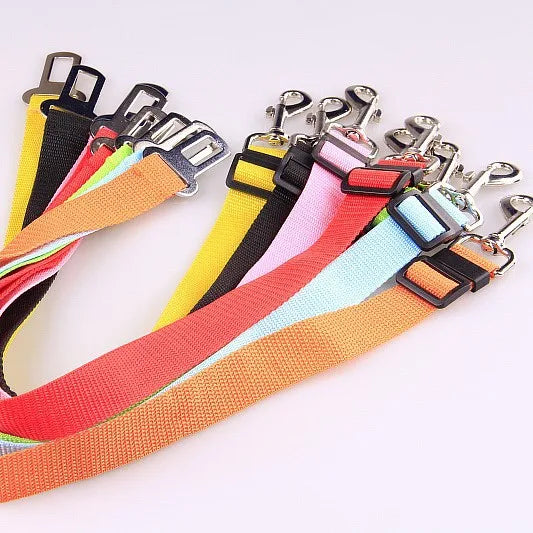 A Dog Car Seat Belt Safety Protector Travel Pets Accessories Dog Leash Collar Breakaway Solid Car Harness Qme