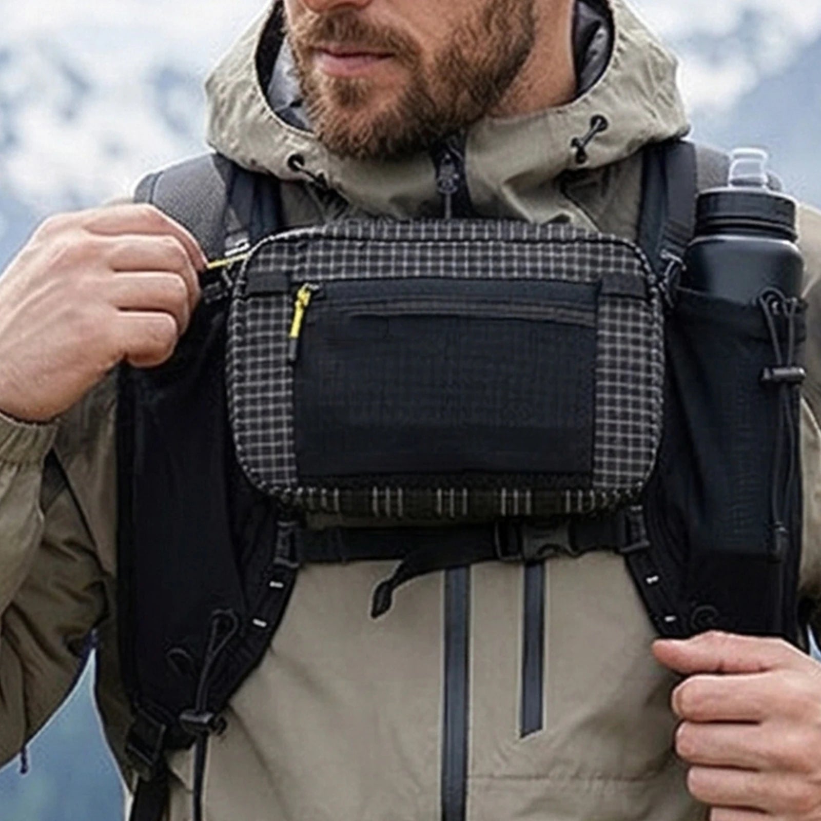Hiking Hanging Side Pocket Waterproof Multi-Functional Chest Pack Ultralight Adventure Hanging Bag for Camping Outdoor Sports Qme
