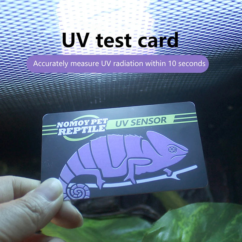 Reptile UVB Light Lamp Bulb Test Card UV Tests Paper Tester Meter Pet Supplies Turtle Ultraviolet Test Tool. Qme