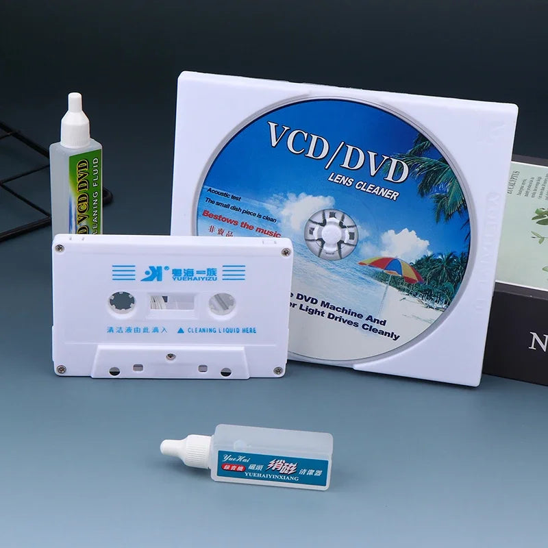 CD VCD DVD Player Lens Cleaner Audio Cassette Tape Head Demagnetizer Qme