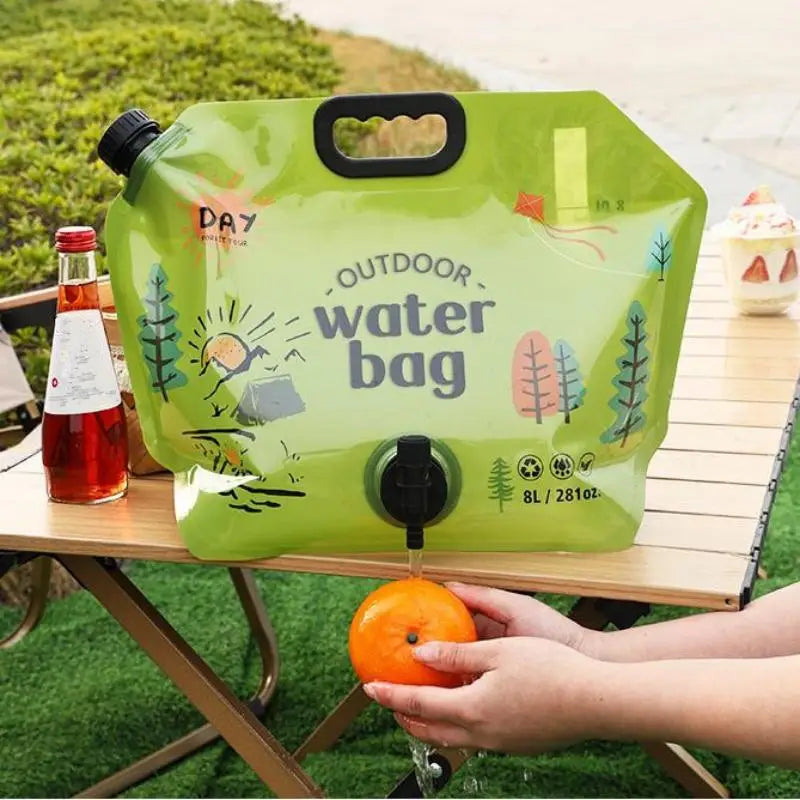 Portable Camping Beer Bag Foldable Drinking Water Bucket Large Qme