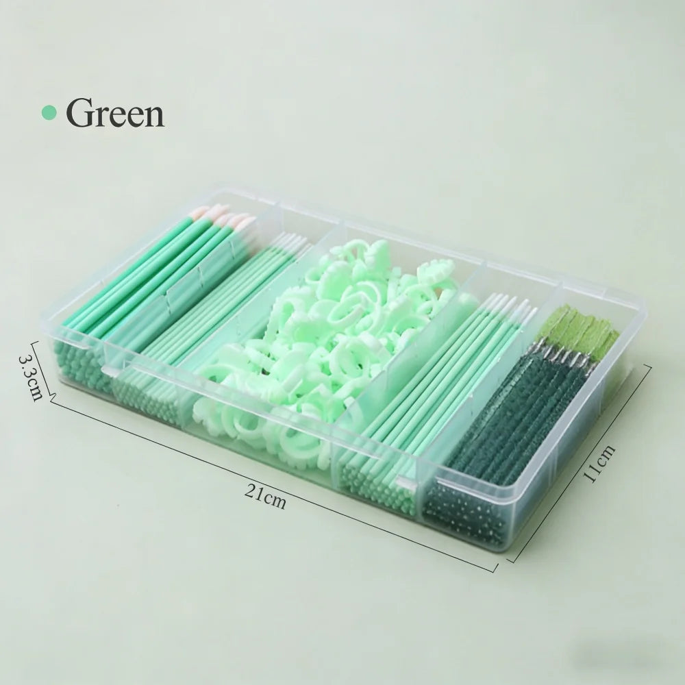 NATUHANA Lash Extension Supplies Disposable Mascara Wands Glue Rings Qme light green