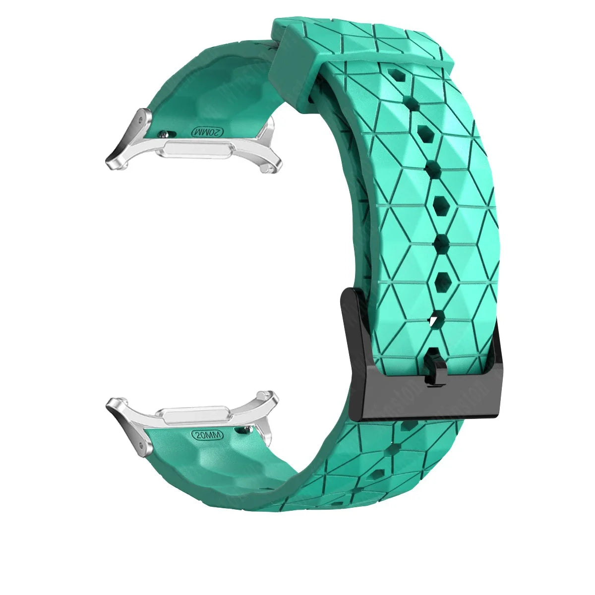 Sports Silicone Strap for Samsung Galaxy Watch 7 Ultra 47mm Soft Watchband Quick Fit Bracelet for Galaxy Watch 7 Ultra Wristband Qme Teal-S Galaxy Watch 7 Ultra