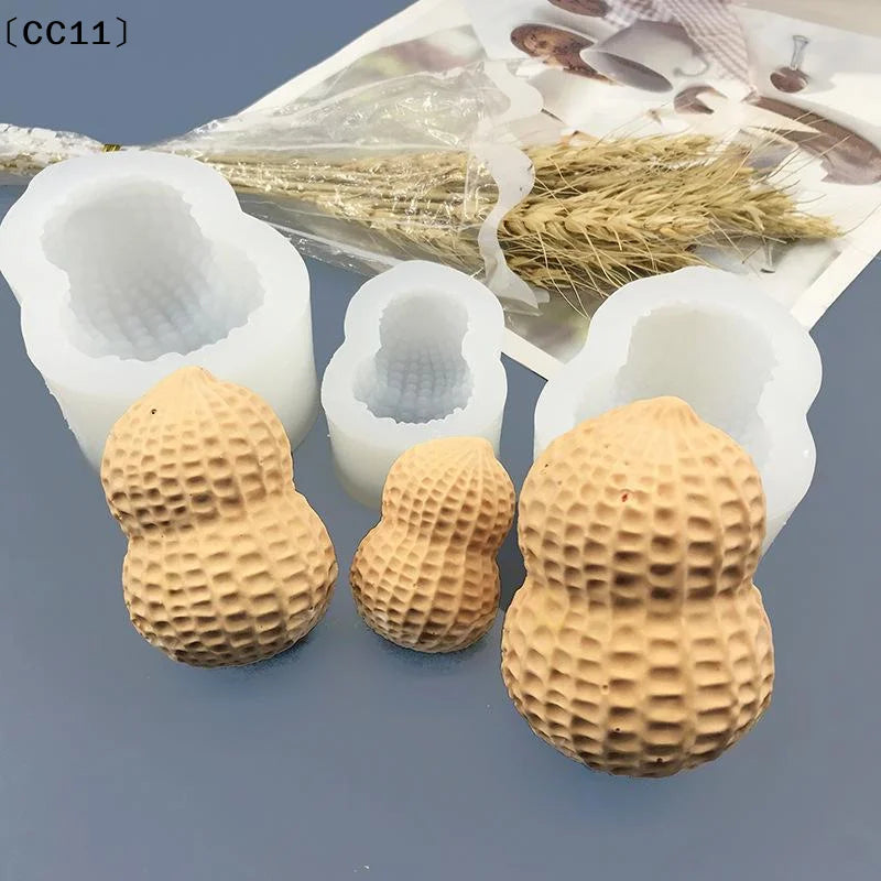 Peanut Pistachio Pecan Coffee Bean Mousse Cake Silicone Mold Qme